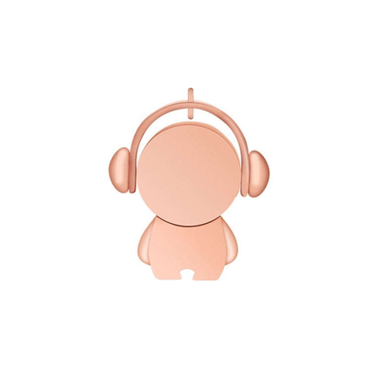 Y01 Metal Musician Car Cartoon Style U Disk, Capacity: 16GB(Rose Gold)
