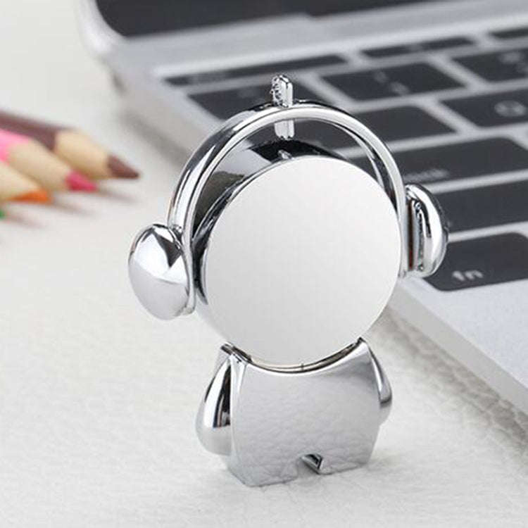 Y01 Metal Musician Car Cartoon Style U Disk, Capacity: 64GB(Silver)