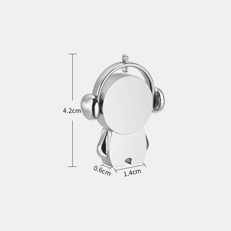Y01 Metal Musician Car Cartoon Style U Disk, Capacity: 64GB(Silver)
