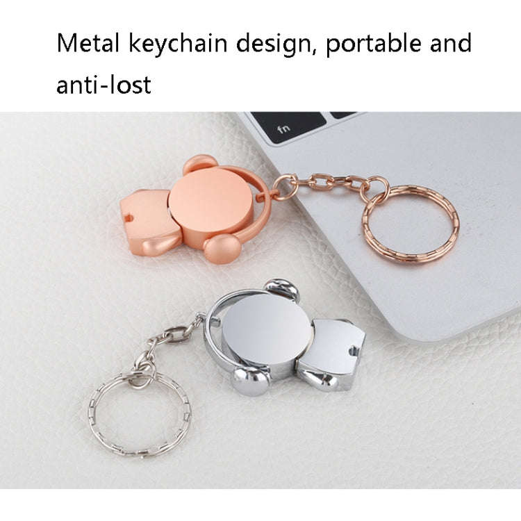 Y01 Metal Musician Car Cartoon Style U Disk, Capacity: 128GB(Rose Gold)