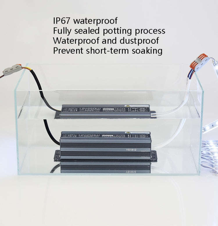 GEEPUT 220V Turn 12V LED Waterproof Power Supply Transformer, Model: 25A 300W