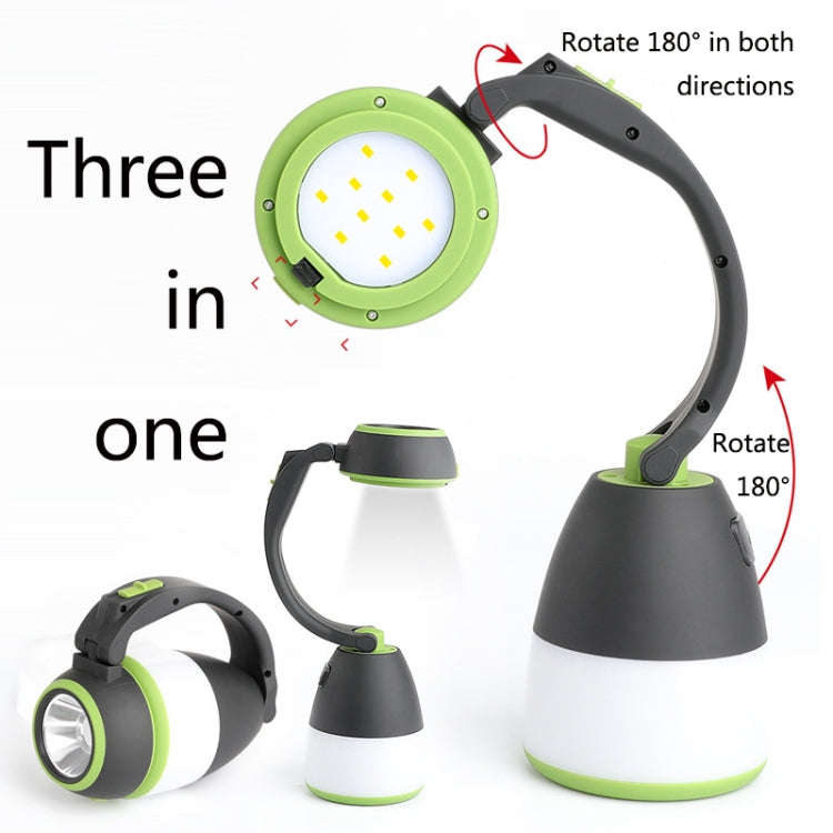 Y11 USB Home Table Lamp Outdoor Adventure Camping Lamp LED Glare Flashlight(Green)