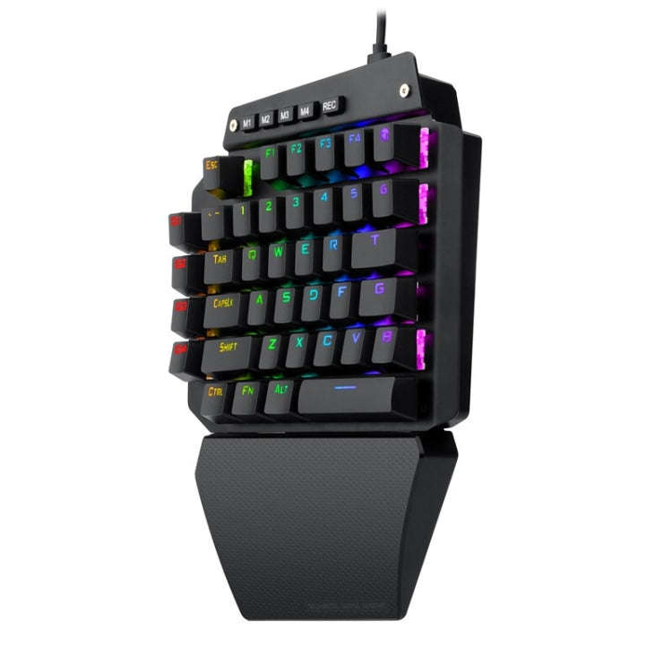 K700 44 Keys RGB Luminous Switchable Axis Gaming One-Handed Keyboard, Cable Length: 1m(Red Shaft)