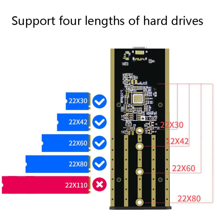 M.2 NVME / NGFF Mobile Hard Disk Box TYPE-C3.1 Notebook External Solid State Drive Box, Style: PC...