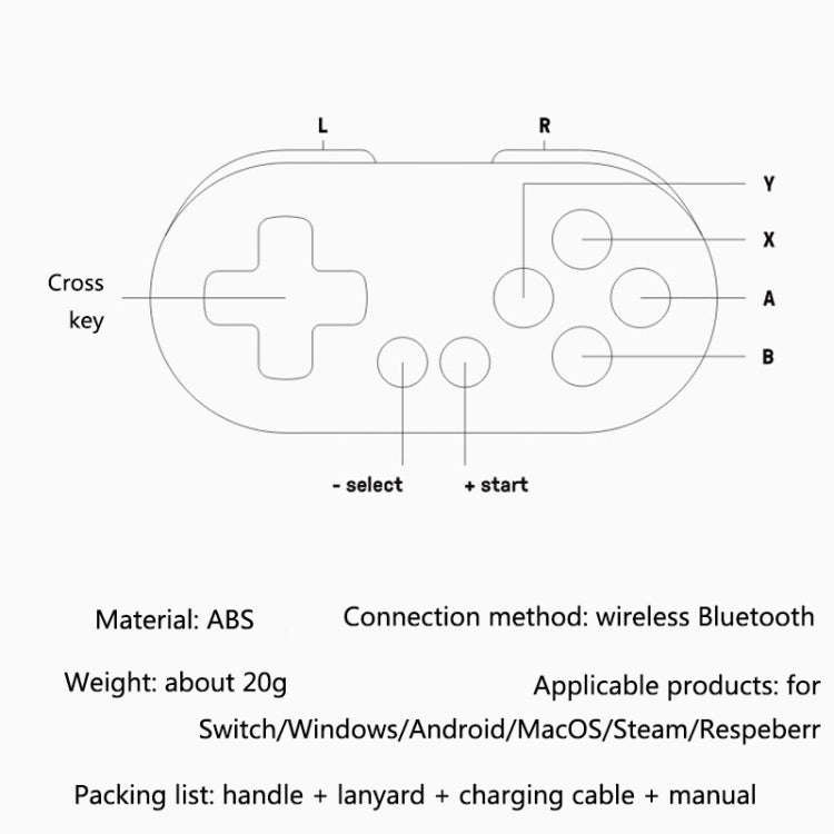 8Bitdo Zero2 Wireless Bluetooth Mini Handle For Switch / Windows / Android / MacOS / Steam / Resp...