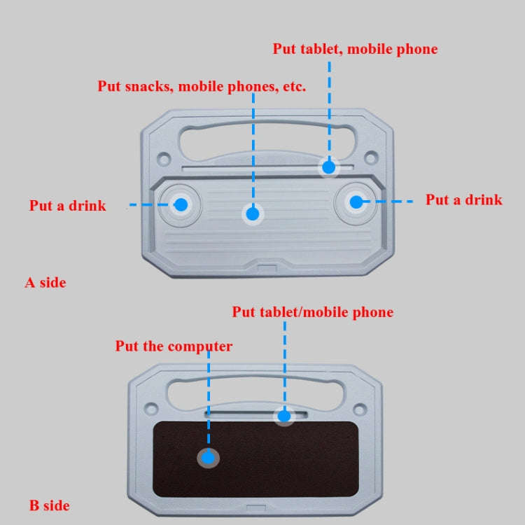 Car Multi-Purpose Steering Wheel Card Table Car Computer Bracket Chair Back Bracket Small Table S...