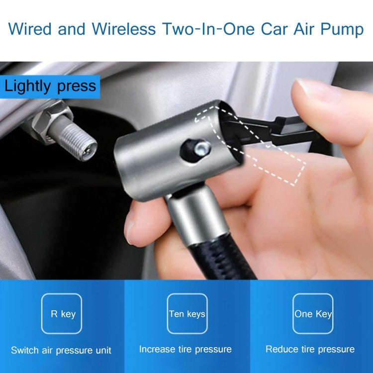 ST-797 DC12V 120W Car Air Pump Wired Wireless Two-In-One Digital Air Pump
