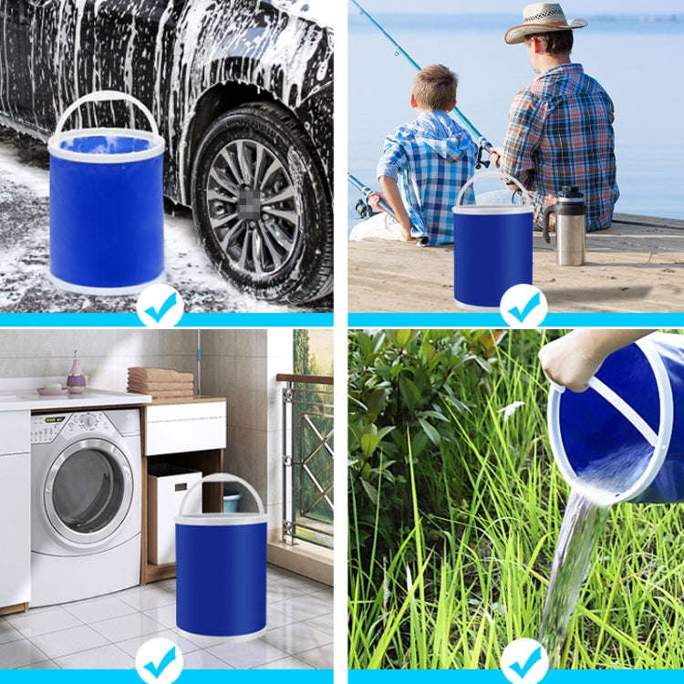 3 PCS 11L Car Folding Telescopic Bucket Portable Car Washing Special Bucket Outdoor Travel Fishin...