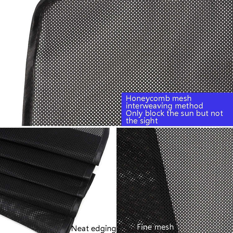 4 PCS Net Yarn Magnetic Suction Type Car Sunshade Curtain, Size: Back Row Square