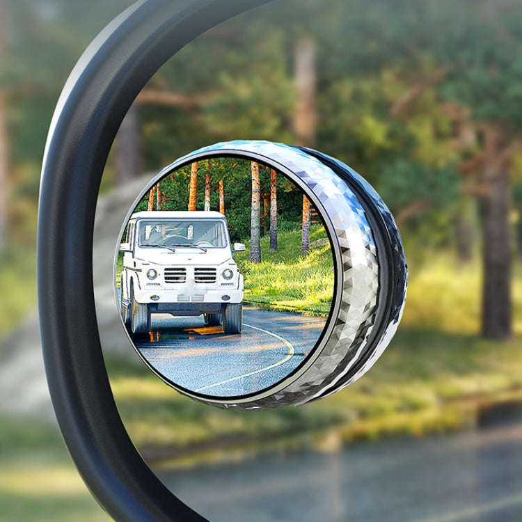 Repeated Disassembly Absorbing Car Back Vision Reversing Small Round Mirrors, Color: Silver