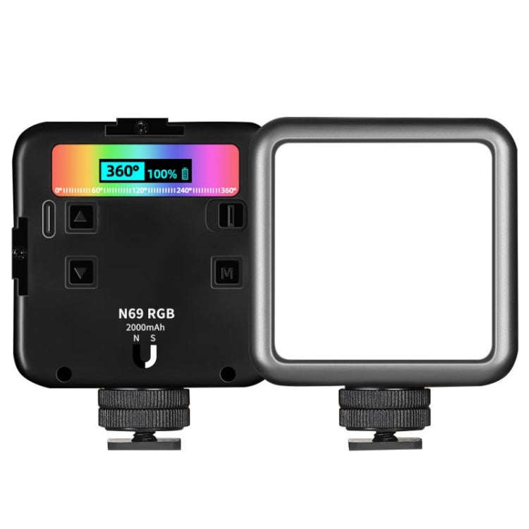 N69 2500-9000K+RGB Camera Fill Light Small Full Color Photography Light Portable Handheld Night L...
