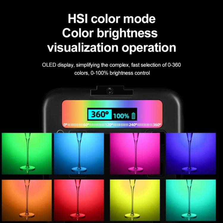 N69 2500-9000K+RGB Camera Fill Light Small Full Color Photography Light Portable Handheld Night L...