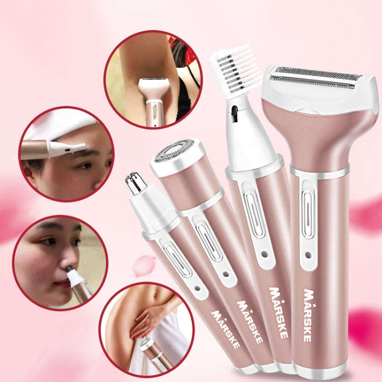 MARSKE Safe Hair Removal Electric Hair Removal Device For Women(EU Plug Rose Gold)