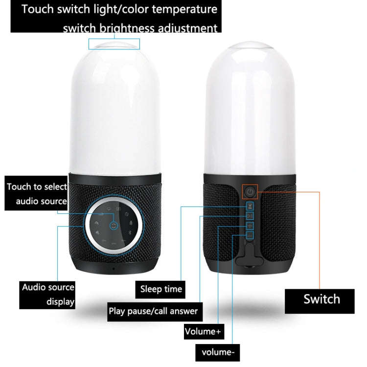 Intelligent Sleep-Accompanying Speaker White Noise Sleep Instrument(Black)