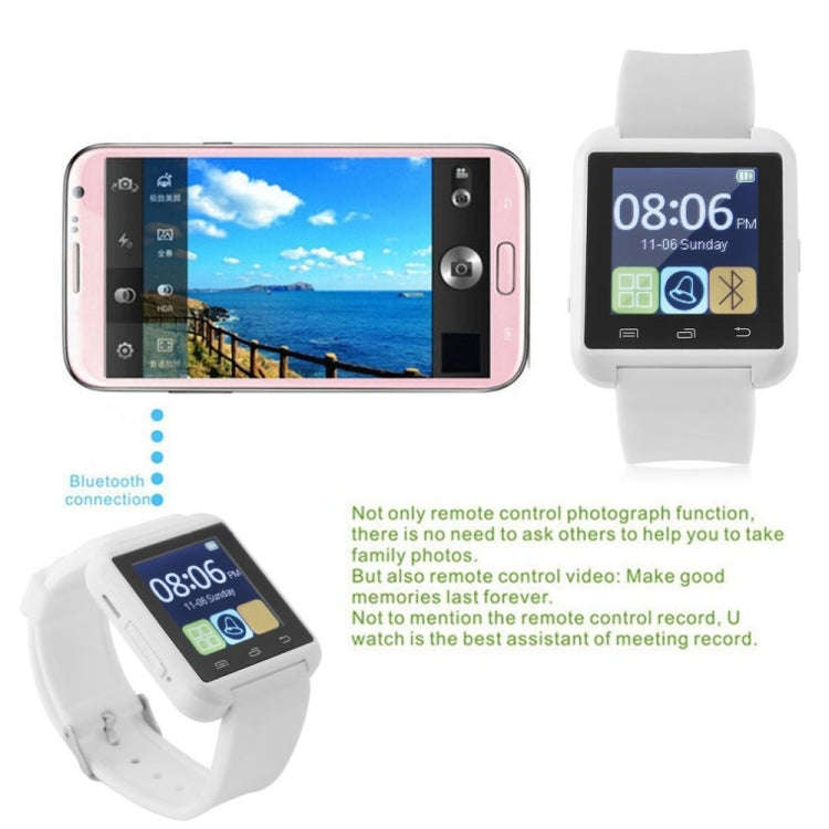 Portable Multifunctional Bluetooth V3.0 + EDR Smart Wrist Watch(Red)