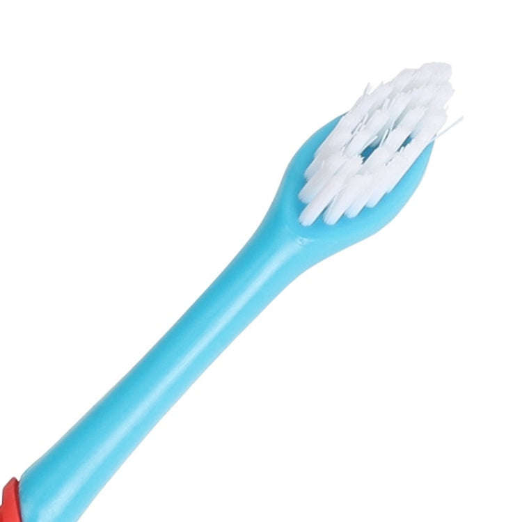 Pet Double-Head Toothbrush Pet Oral Cleaning Products(Blue)