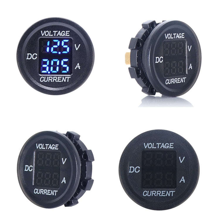 2 In 1 Modified Car Double Digital Voltage Current Table Measuring Instrument(Green Light)