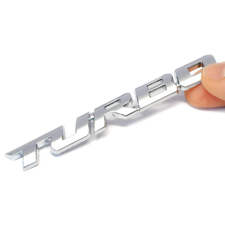 8 PCS Car Alloy Modified Turbocharged TURBO Metal Car Sticker Sports Body Sticker Car Tail Label ...