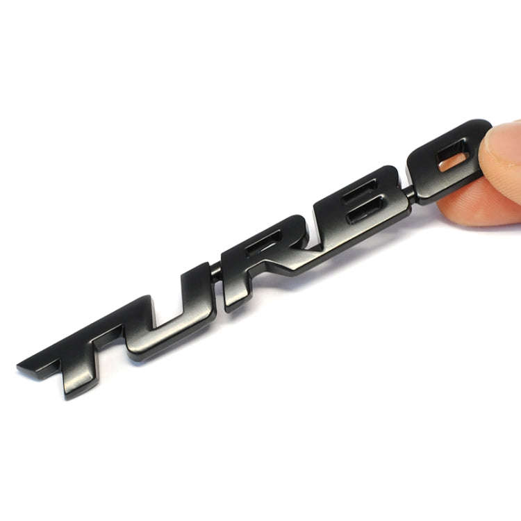 8 PCS Car Alloy Modified Turbocharged TURBO Metal Car Sticker Sports Body Sticker Car Tail Label ...