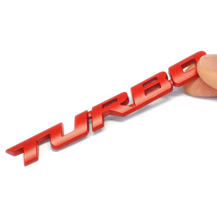 8 PCS Car Alloy Modified Turbocharged TURBO Metal Car Sticker Sports Body Sticker Car Tail Label ...