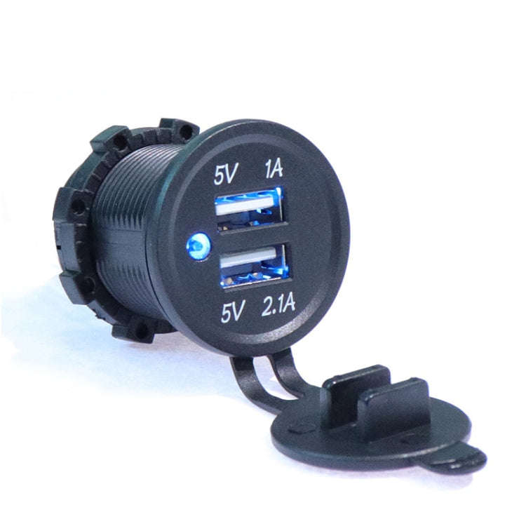 KWG-P1 Car Motorcycle Ship Modified USB Charger 5V 3.1A With Blue LED Lamp Display Waterproof And...