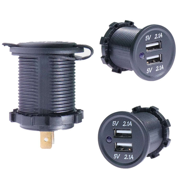 KWG-P1 Car Motorcycle Ship Modified USB Charger 5V 3.1A With Blue LED Lamp Display Waterproof And...