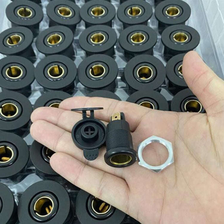 2 PCS EU Small Caliber Car Spot Cigarette Lighter 12/24V Cigarette Lighter Modified Female Seat