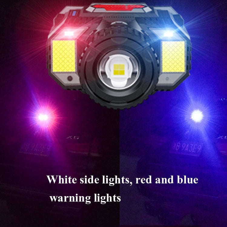TG-TD009 LED Strong Headlamp Head-Mounted USB Rechargeable Zoom Sensor Headlamp, Colour: White Light