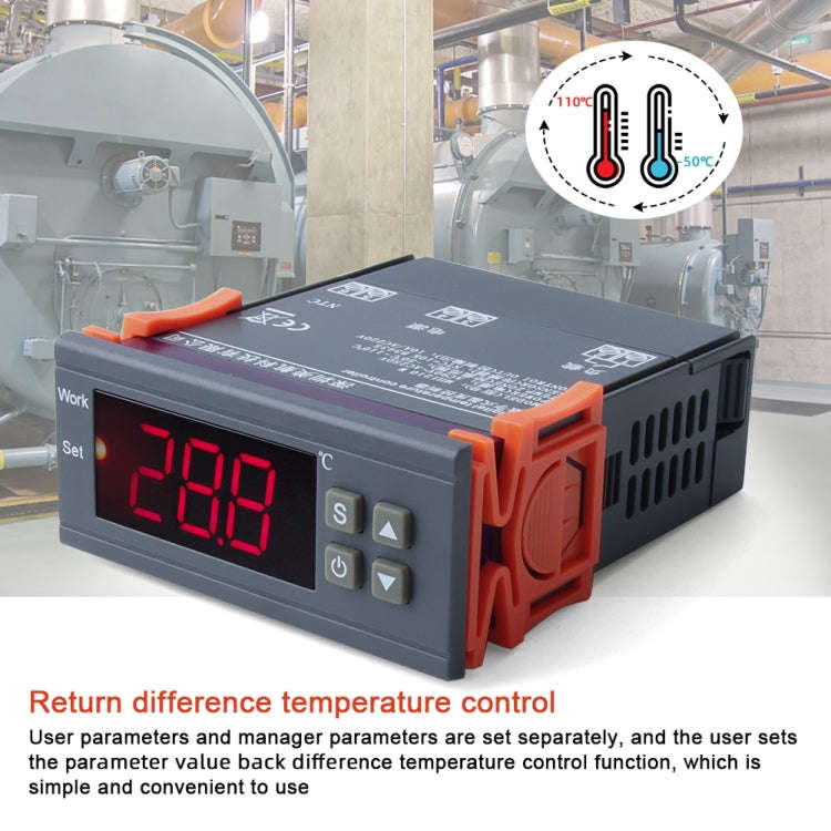 MH-1210W Digital LCD Temperature Controller Thermocouple Thermostat Regulator with Sensor Termome...