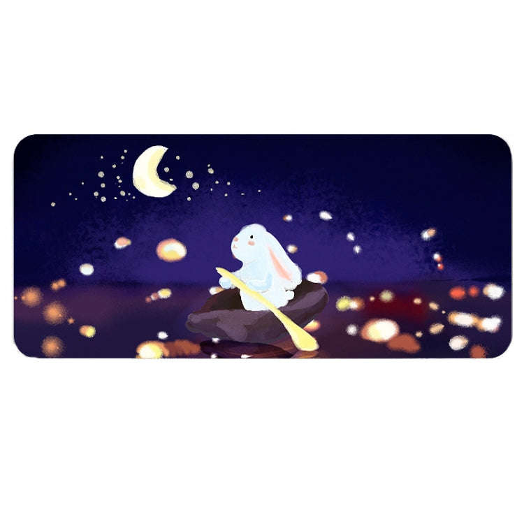 400x900x4mm illustration Cartoon Pattern Waterproof Non-Slip Mouse Pad(Rabbit On The Road)