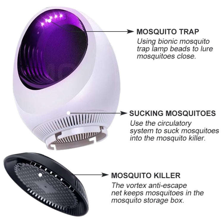 168 LED Photocatalyst Mosquito Killer Lamp Household Mosquito Catching Lamp(White)