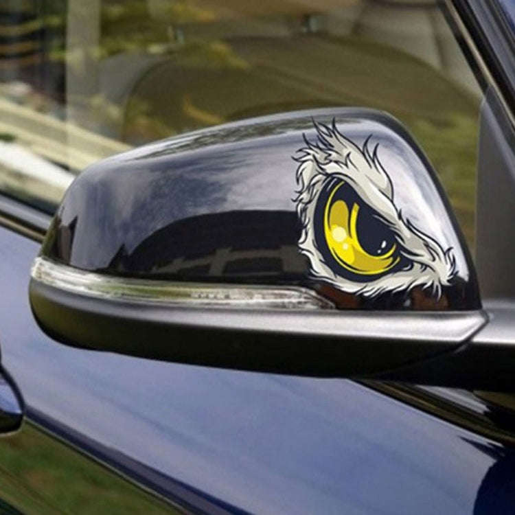 1pc Car Reflective Car Sticker Rearview Mirror Eye Funny Sticker 3D Scratch Blocking Body Sticker...