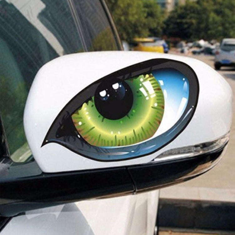 1pc Car Reflective Car Sticker Rearview Mirror Eye Funny Sticker 3D Scratch Blocking Body Sticker...