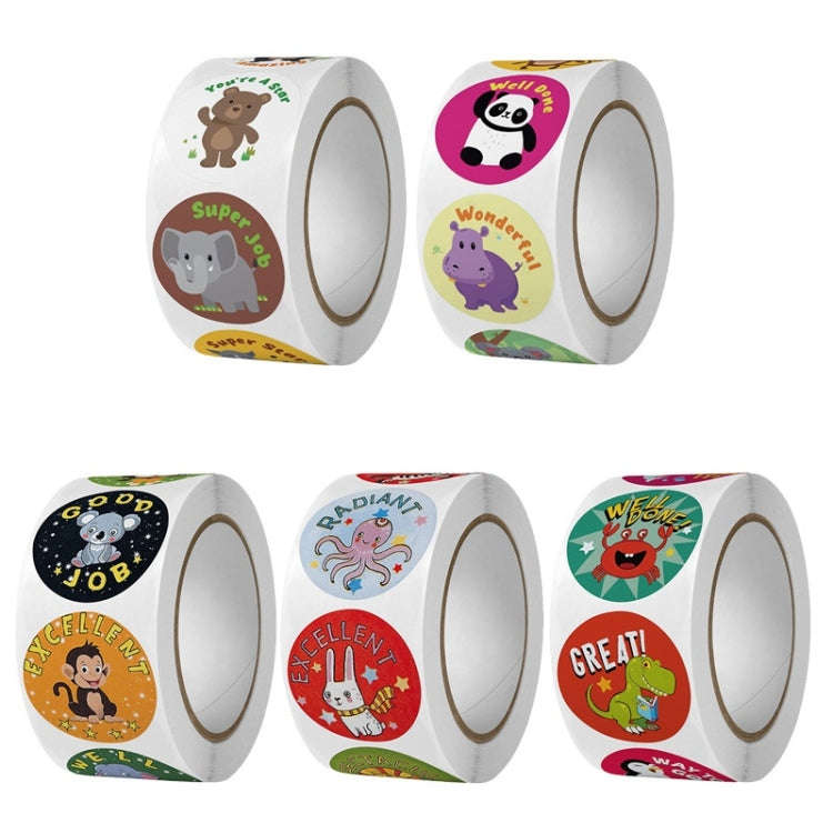 2 PCS Kindergarten Children Cartoon Animal Stickers Gift Packaging Bag Sealing Stickers, Size: 25...