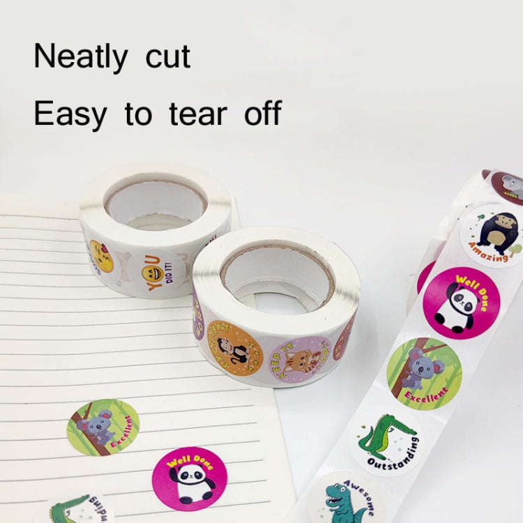 2 PCS Kindergarten Children Cartoon Animal Stickers Gift Packaging Bag Sealing Stickers, Size: 25...