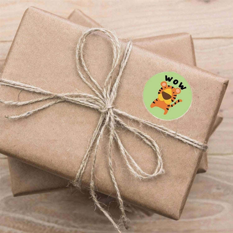 2 PCS Kindergarten Children Cartoon Animal Stickers Gift Packaging Bag Sealing Stickers, Size: 25...