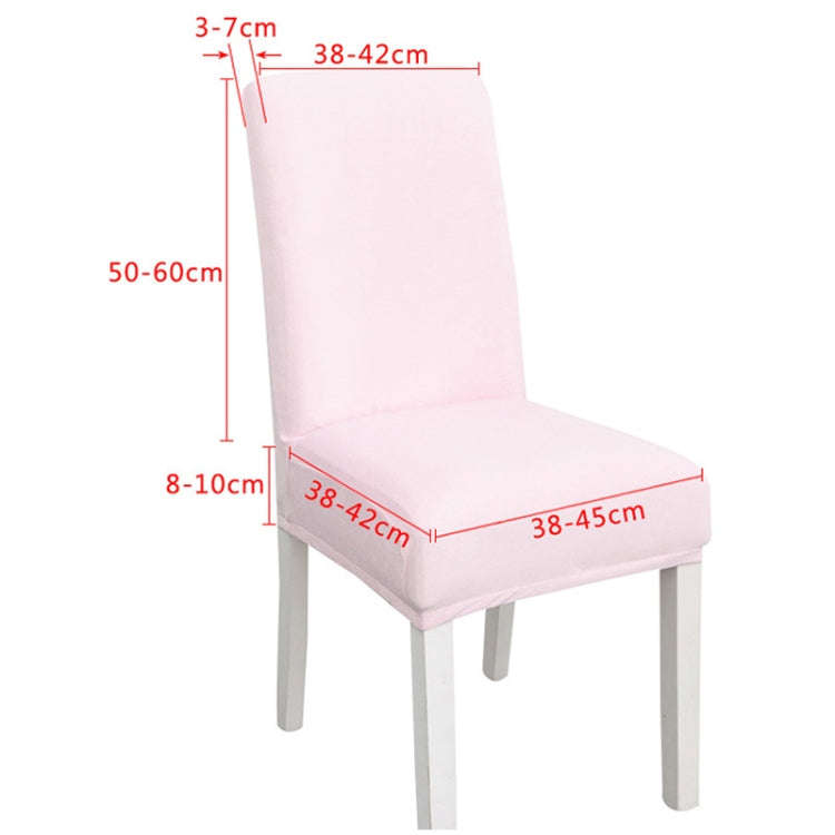 Simple Soft High Elastic Thickening Velvet Semi-Interior Chair Cover Hotel Chair Cover(Orange)