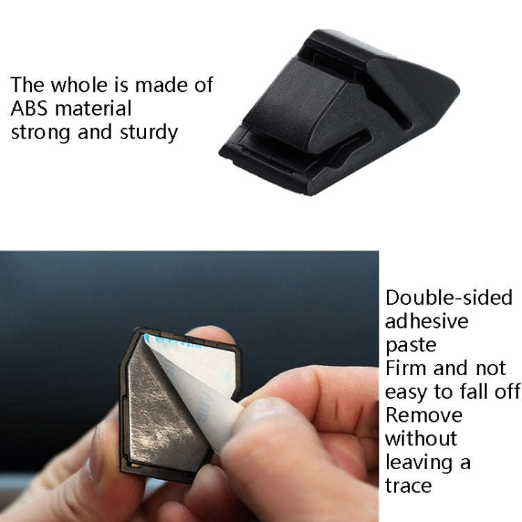 4 PCS Car Card Fixed Base Temporary Parking Card Clip Card Ticket Storage Clip