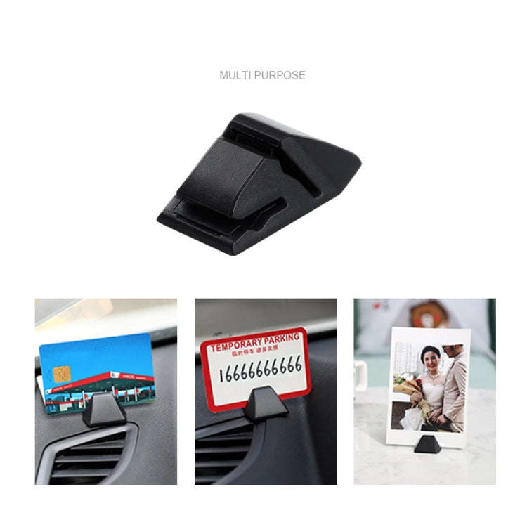 4 PCS Car Card Fixed Base Temporary Parking Card Clip Card Ticket Storage Clip