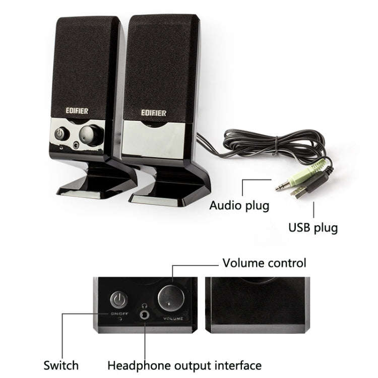 Edifier R10U Mini USB Laptop Speaker(Black)