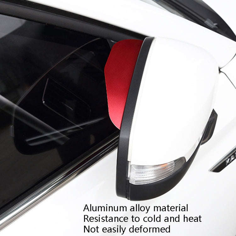 Car Rear View Mirror Rain Eyebrow Cover Catering Mirror Aluminum Alloy Rain Shield(Aluminum Alloy...