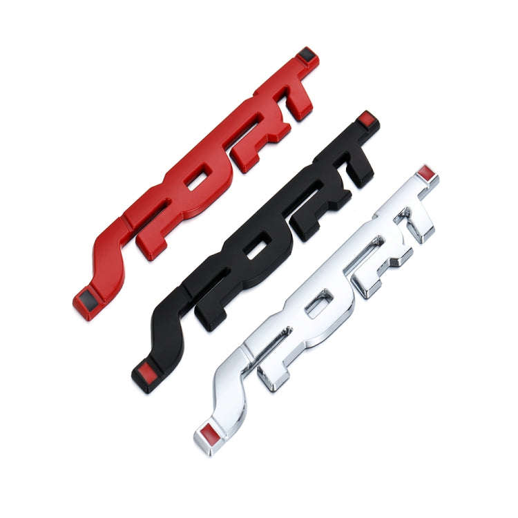 6 PCS  Metal 3D Stereo Car Sticker Modified Sport Tail Sticker Body Sticker(Red)
