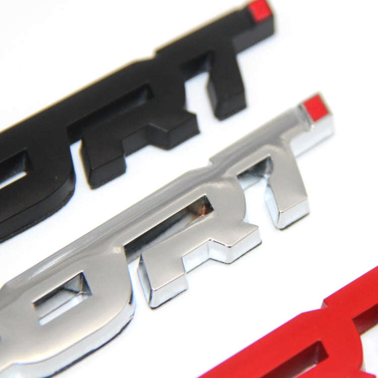 6 PCS  Metal 3D Stereo Car Sticker Modified Sport Tail Sticker Body Sticker(Red)