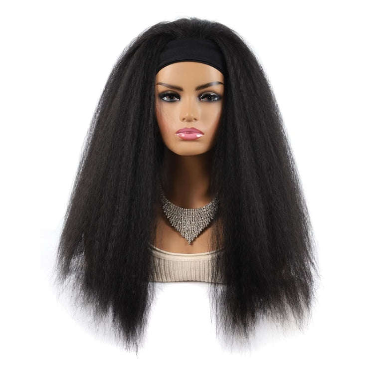 Turban Headband Corn Beard Long Hair Wig Headgear, Color Classification: True Color 1B #