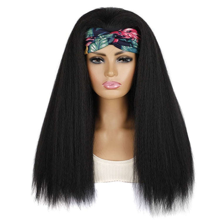 Turban Headband Corn Beard Long Hair Wig Headgear, Color Classification: 1B # XC