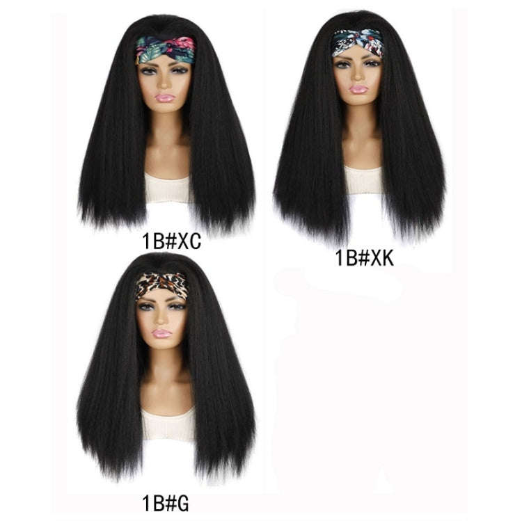 Turban Headband Corn Beard Long Hair Wig Headgear, Color Classification: 1B # XC