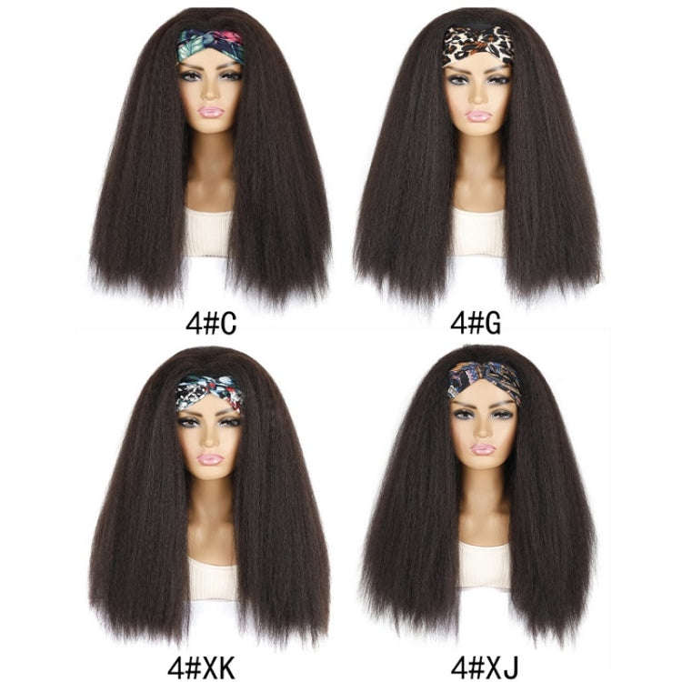 Turban Headband Corn Beard Long Hair Wig Headgear, Color Classification: 4 # XK