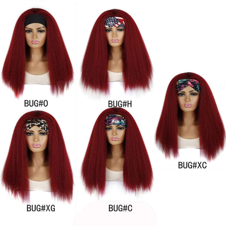Turban Headband Corn Beard Long Hair Wig Headgear, Color Classification: BUG # XG