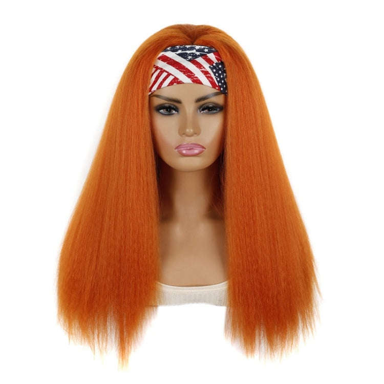 Turban Headband Corn Beard Long Hair Wig Headgear, Color Classification: 18C # H