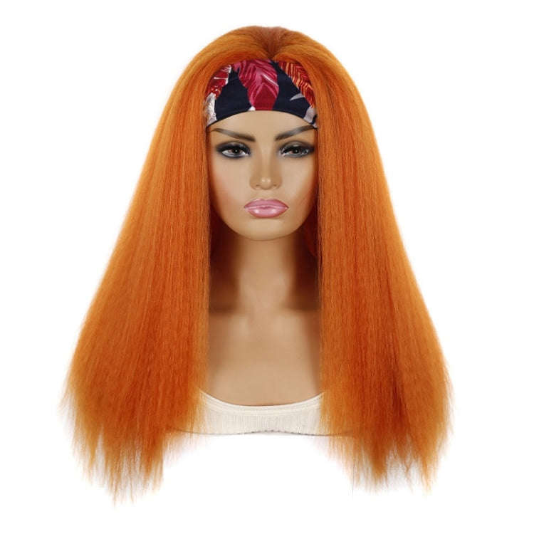 Turban Headband Corn Beard Long Hair Wig Headgear, Color Classification: 18C # E